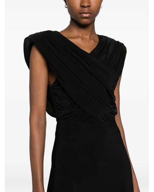 MITILIANE COUTURE Black Draped Jumpsuit
