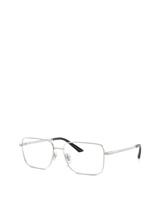 Versace White Rectangle-Frame Glasses for men
