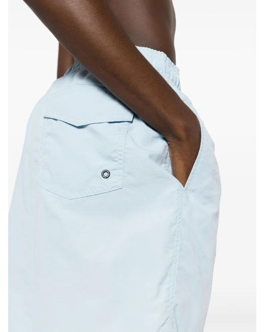 Amir Slama Blue Elasticated-Drawstring Swim Shorts for men