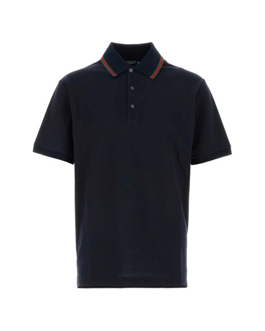 Gucci Black Web-Stripe Polo Shirt for men
