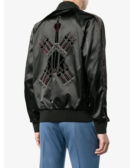Valentino Garavani Black Love Blade Bomber Jacket for men
