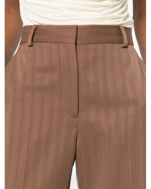 Stella McCartney Brown Pleated Trousers