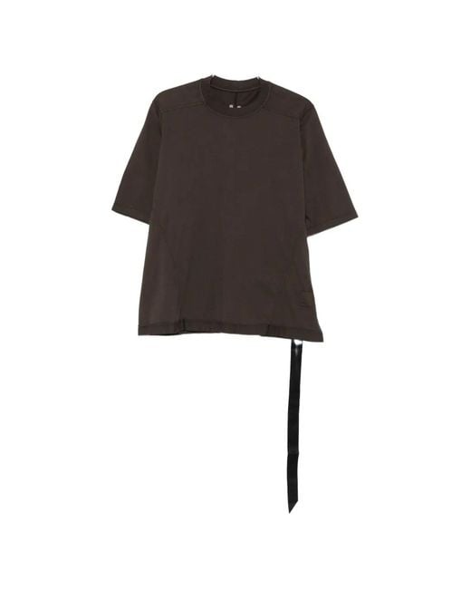Rick Owens Black Exposed-Seam T-Shirt for men