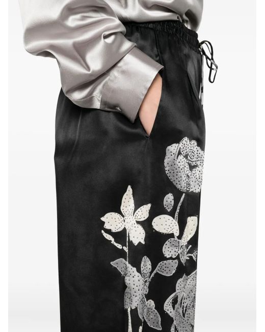 Ermanno Scervino Palazzo Broek Met Bloemenprint in het Black
