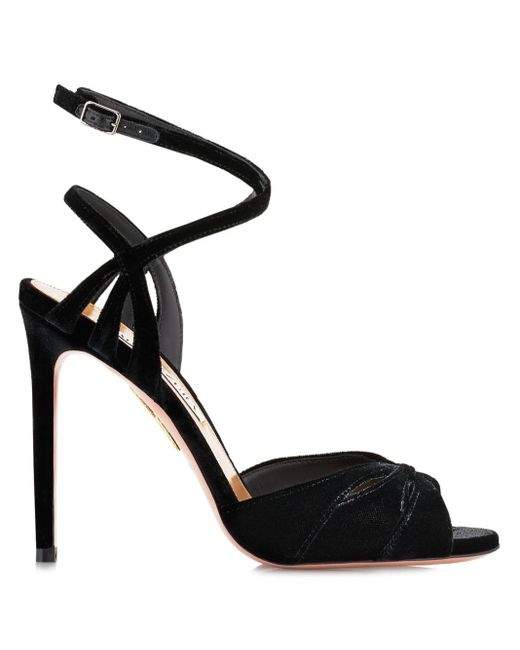 Aquazzura Black Moves Sandal 105