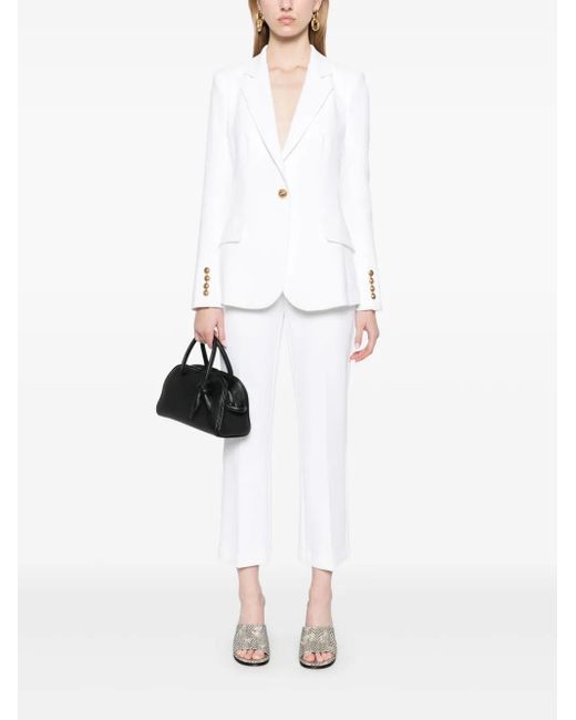 Elisabetta Franchi White Single-Breasted Suit