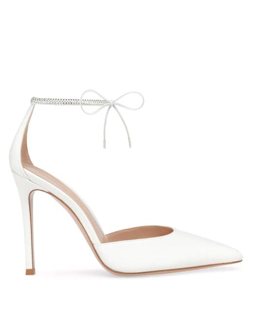 Gianvito Rossi White Montecarlo D'Orsay Pumps