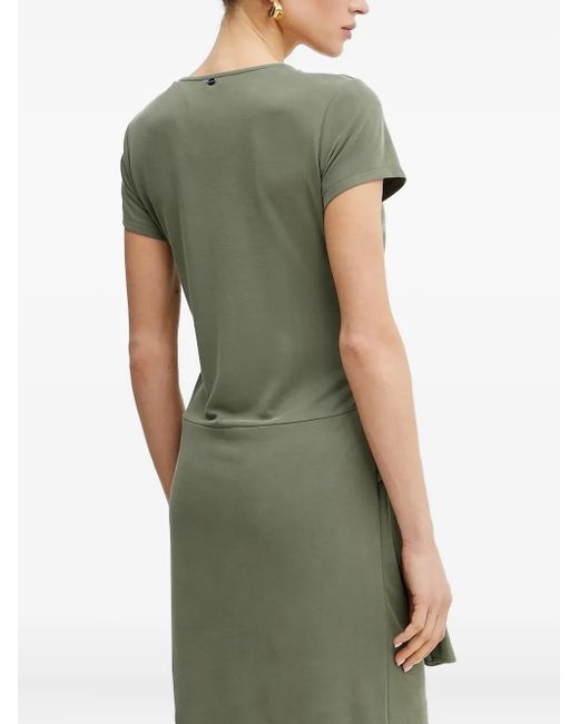 Guess Green Tie-Front Short-Sleeve Dress
