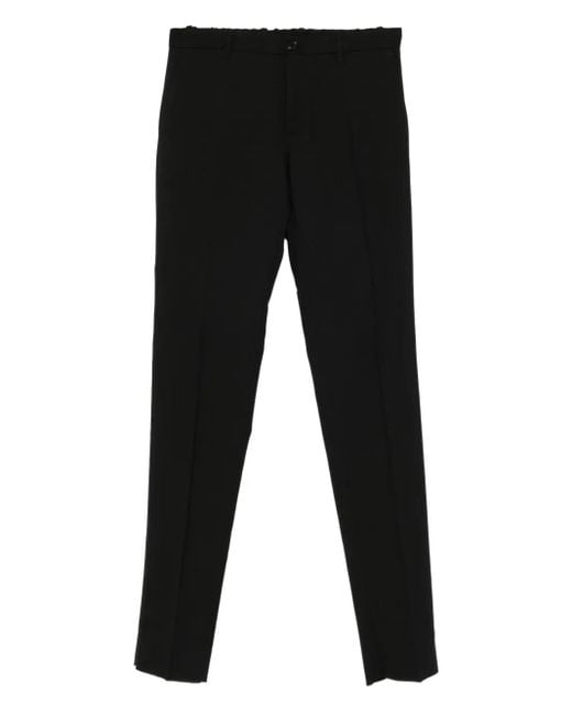 Incotex Black Elastic-Waistband Trousers for men