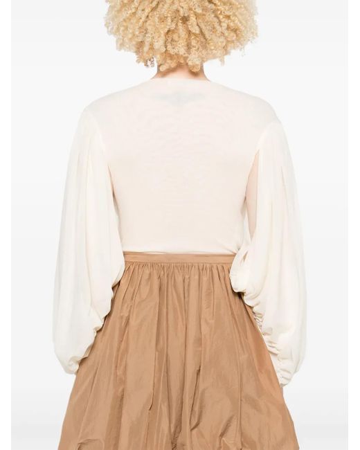 Philosophy Di Lorenzo Serafini White Pleated Bodysuit