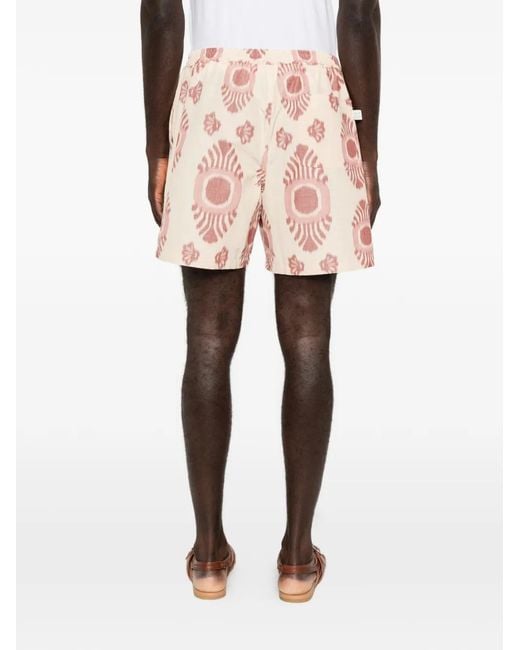 A Kind Of Guise Pink Volta Patterned Drawstring Shorts for men