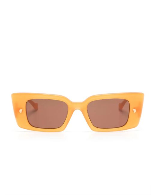 Nanushka Pink Lunettes De Soleil À Monture Rectangulaire