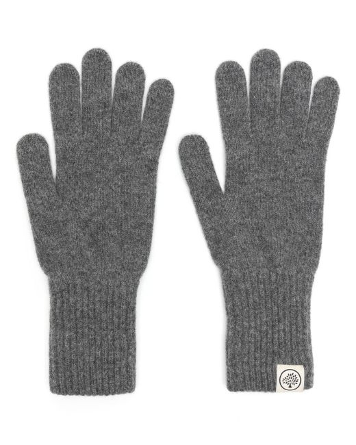 Mulberry Gray Fine Knit Gloves