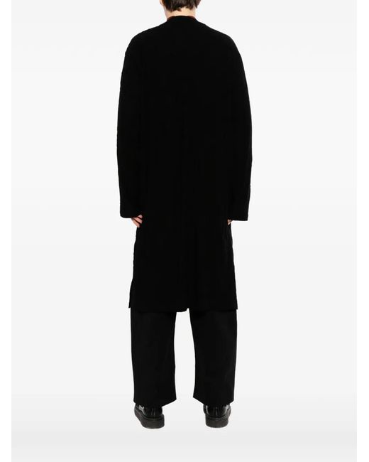 Yohji Yamamoto Black Button Quilted Jacket for men