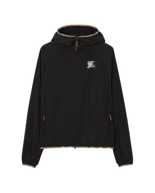 Burberry Nylon Jack Met Capuchon in het Black voor heren