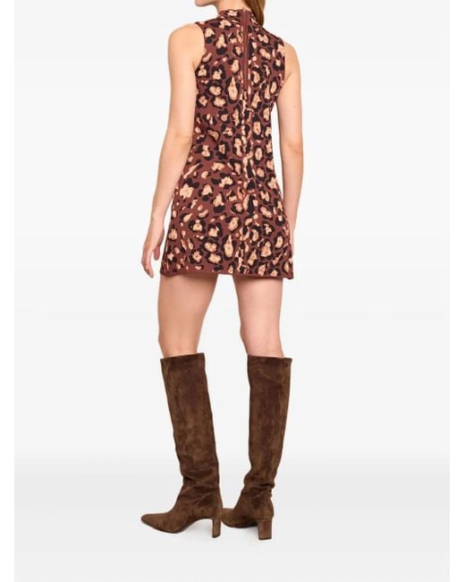 Cara Cara Purple Myrtle Kleid mit Leoparden-Print