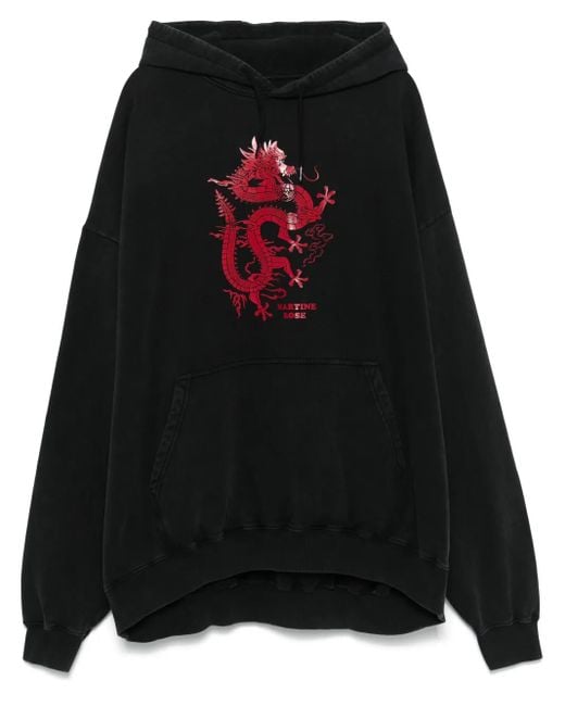Martine Rose Hoodie Met Print in het Black voor heren