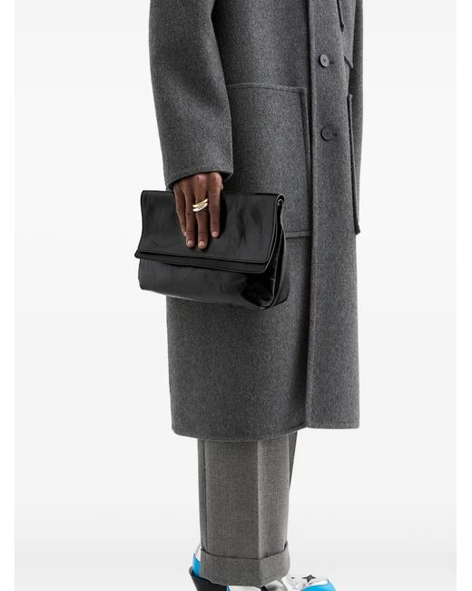 Jil Sander Black Shadow Small Crossbody Bag for men