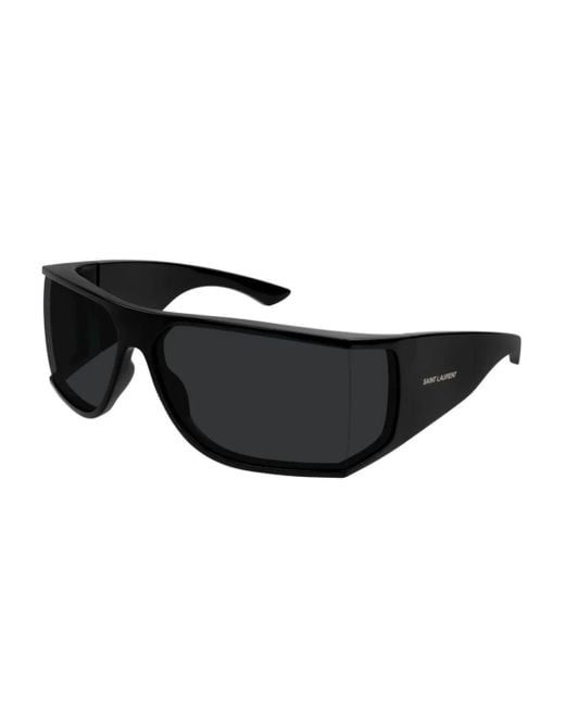Saint Laurent Black Injection Shield-Frame Sunglasses