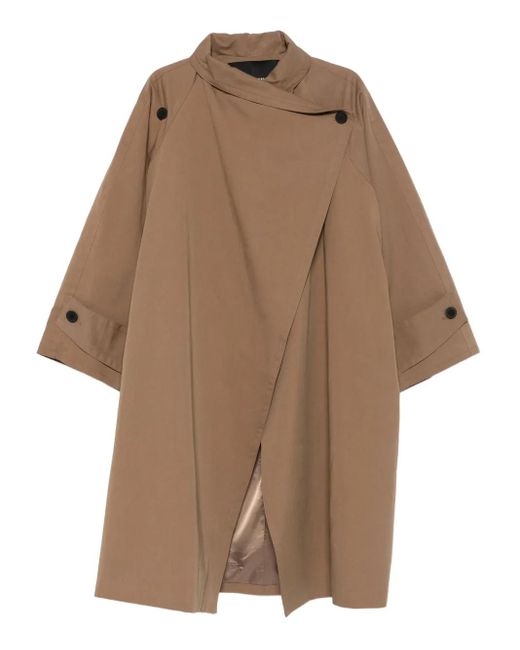 ELEH Brown Asymmetric Single-Breasted Coat