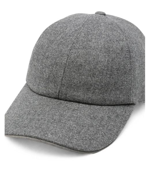 Eleventy Gray Melange-Effect Cap for men
