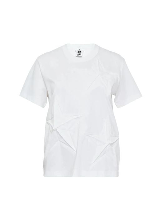 Noir Kei Ninomiya White X Comme Des Garçons Star-Detail T-Shirt