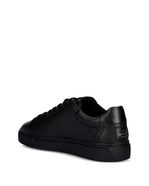 Gant Black Logo-Print Leather Sneakers for men