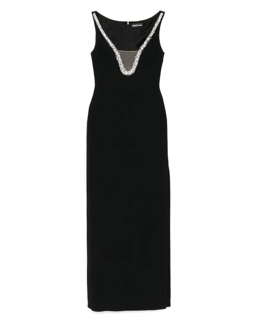 David Koma ビジューネック ドレス Black