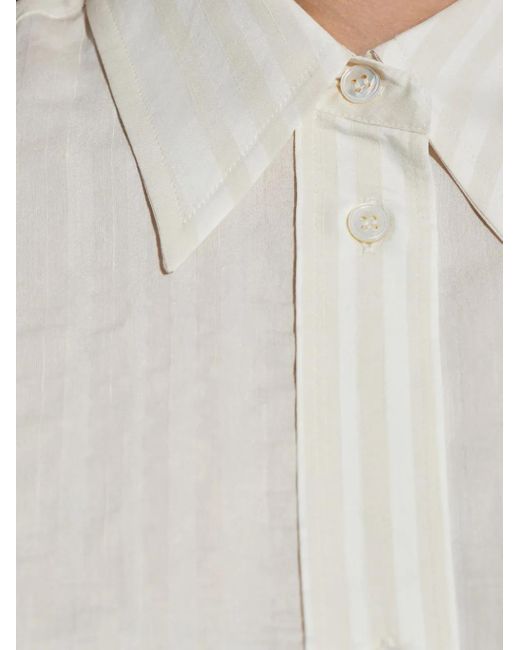 Studio Nicholson White Rouen stripe shirt