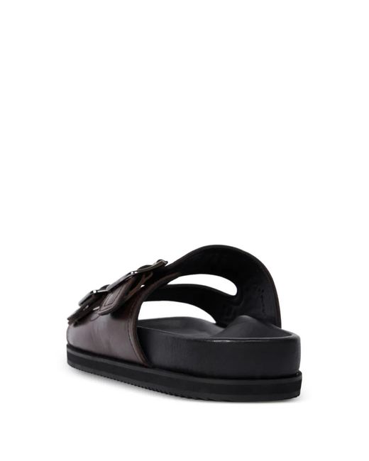 Paul Smith Black Sandales En Cuir À Boucles for men
