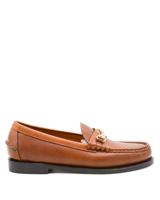 Sebago Brown Horsebit Leather Loafers