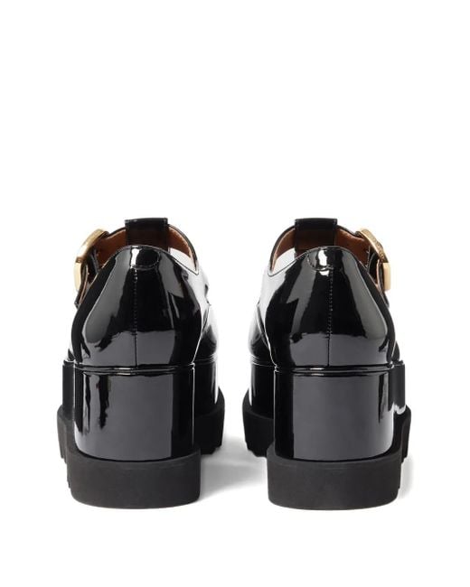 Stella McCartney Black Buckle-Detail Platform Pumps
