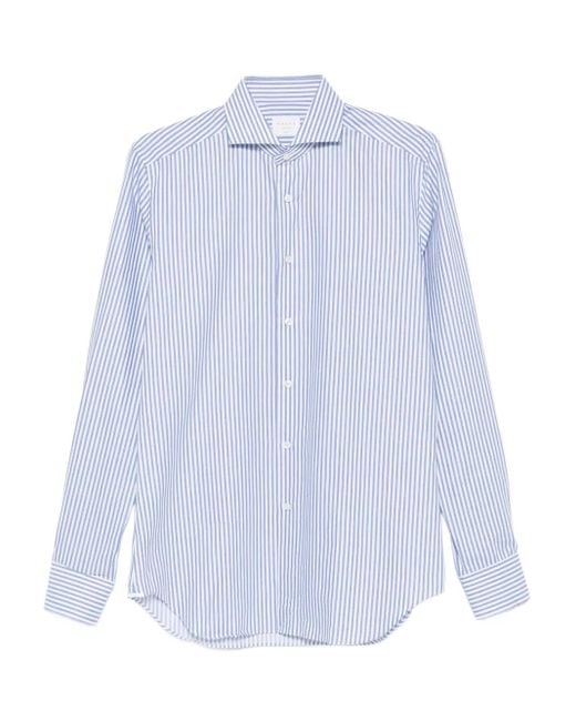 Camisa a rayas de algodón Xacus de hombre de color White