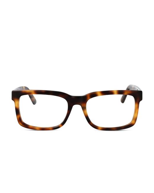 Gcds Eckige Brille Mit Logo-Schild in Brown für Herren