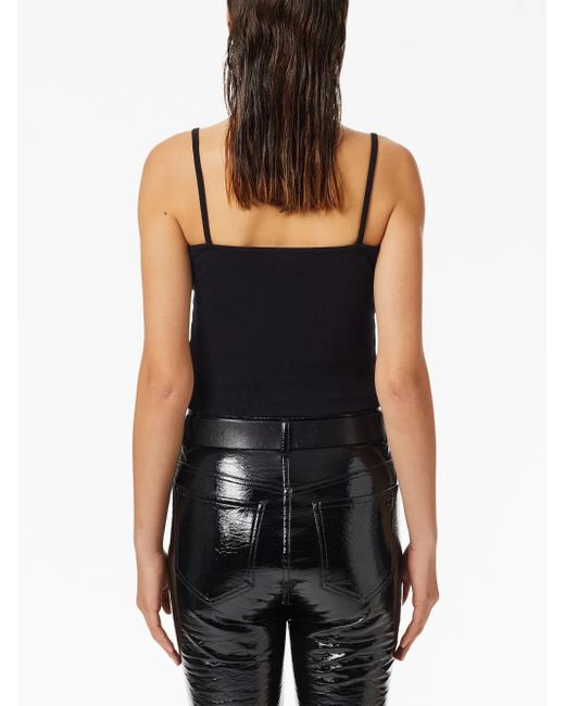 DIESEL Black Top mit Logo-Patch