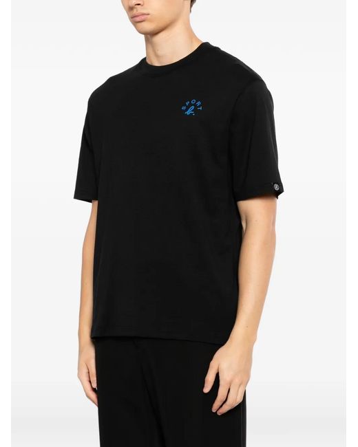 SPORT b. by agnès b. Black Wildflower Box T-Shirt for men