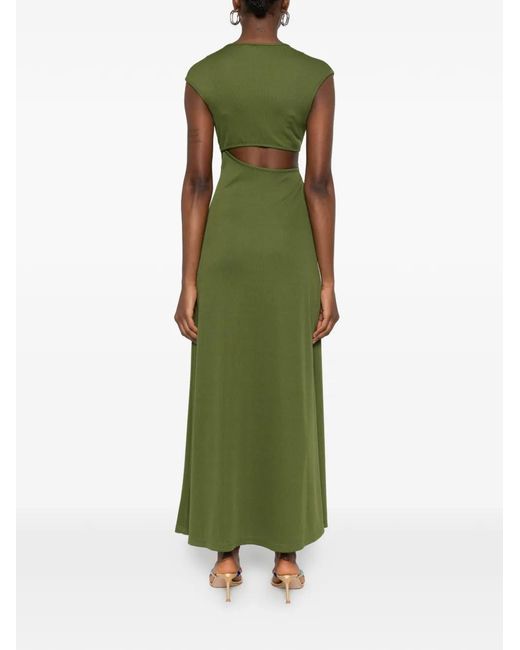 Christopher Esber Green Robe Longue À Découpes