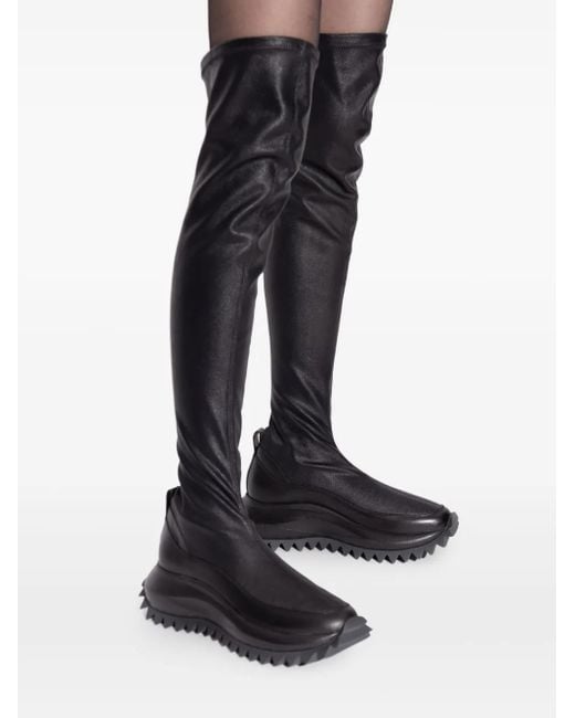 Vic Matié Black Knee-High Stretch Boots