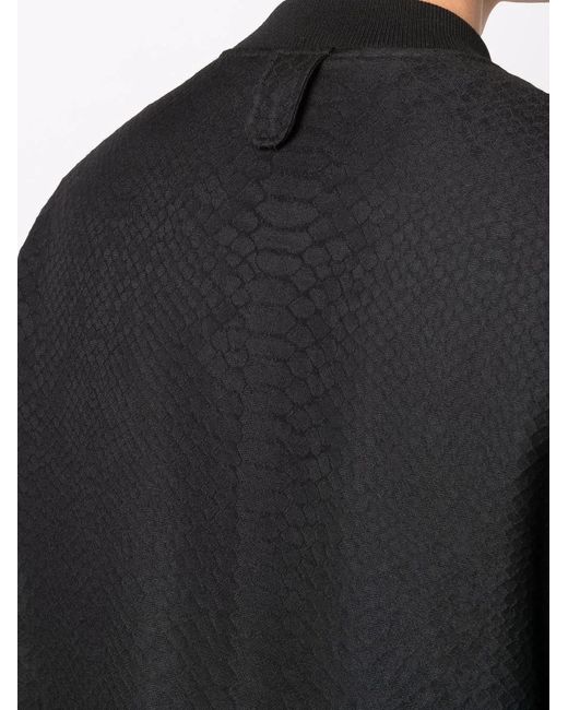 Billionaire Black Animalier-Print Bomber Jacket for men