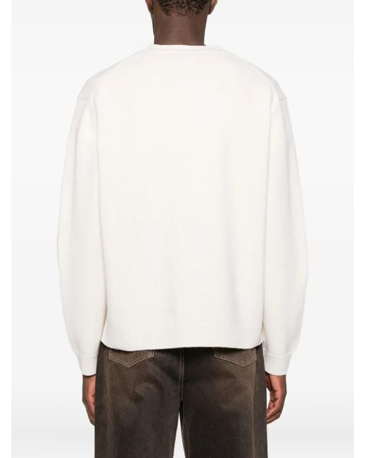 Cárdigan de lana con cuello en V de Maison Kitsune Maison Kitsuné de hombre de color Natural