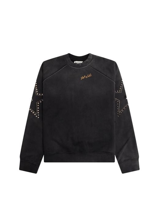 Satoshi Nakamoto Black Crew-Neck Sweatshirt for men