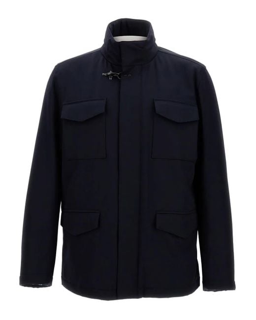 Chaqueta con cierre de gancho Fay de hombre de color Blue