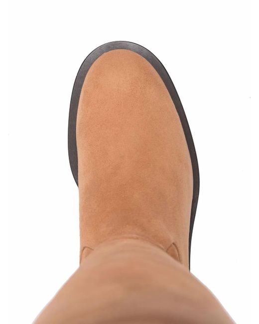 Stuart Weitzman Brown 35Mm Suede Knee-Length Boots