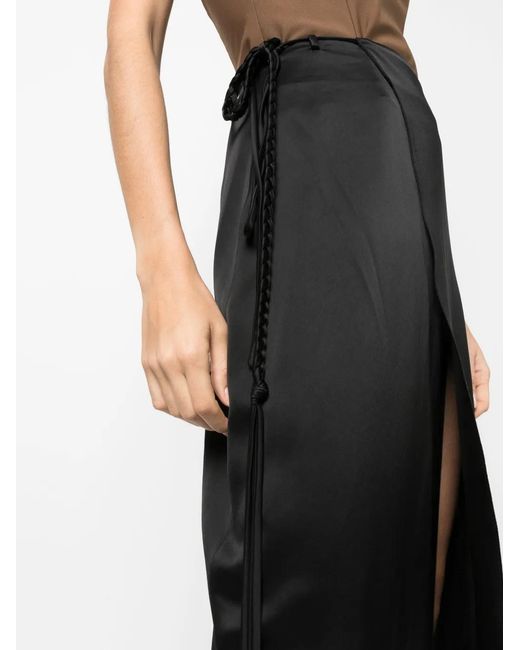 Nanushka Black Racha Wrap Skirt
