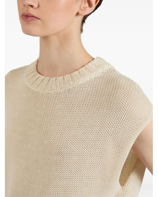Slowear Natural Zanone Sleeveless Cotton Top