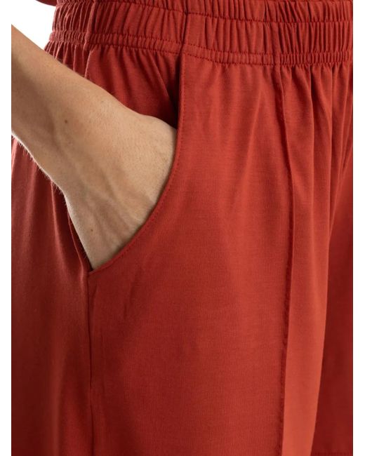 Lygia & Nanny Red Elastic-Waist Pocketed Short Shorts