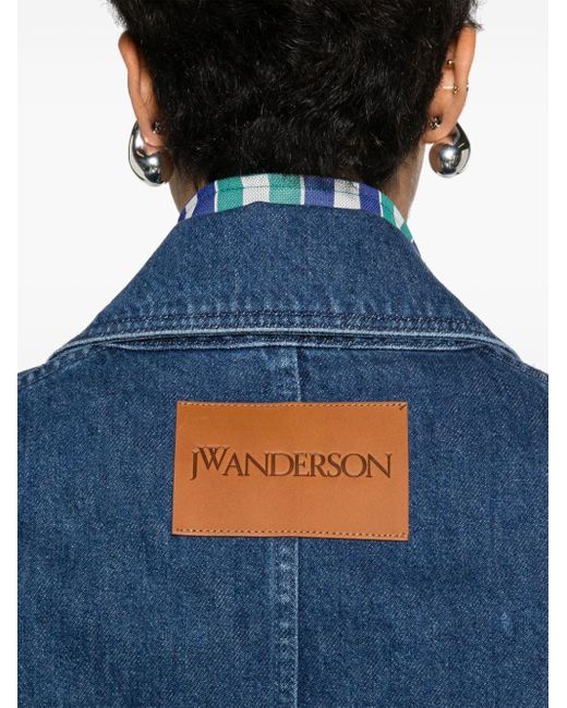J.W. Anderson Blue Peak-lapels Denim Blazer - Women's - Polyester/cotton