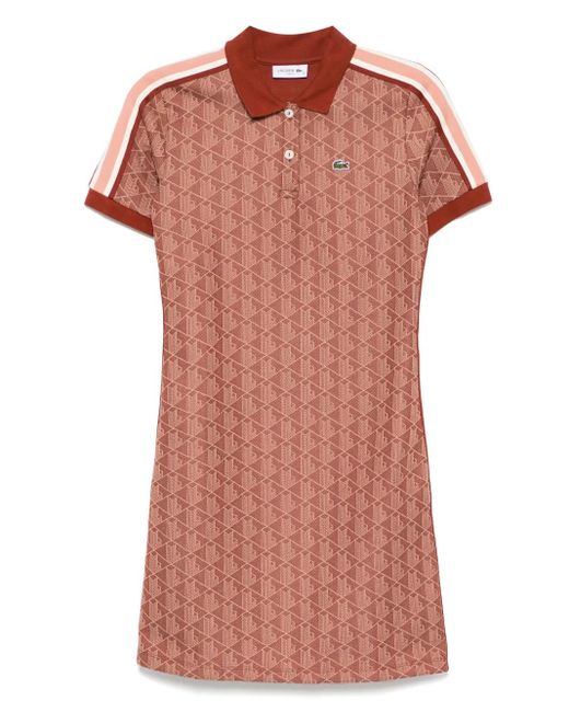 Lacoste モノグラム ジャカードドレス Orange