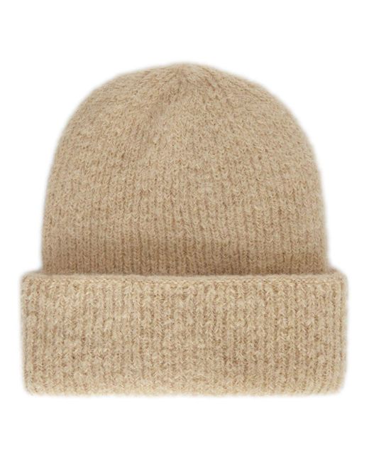 MSGM Natural Turn-Up Knitted Beanie