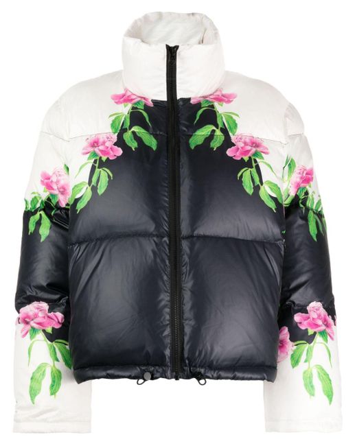 Cynthia Rowley Multicolor Floral-print Puffer Jacket